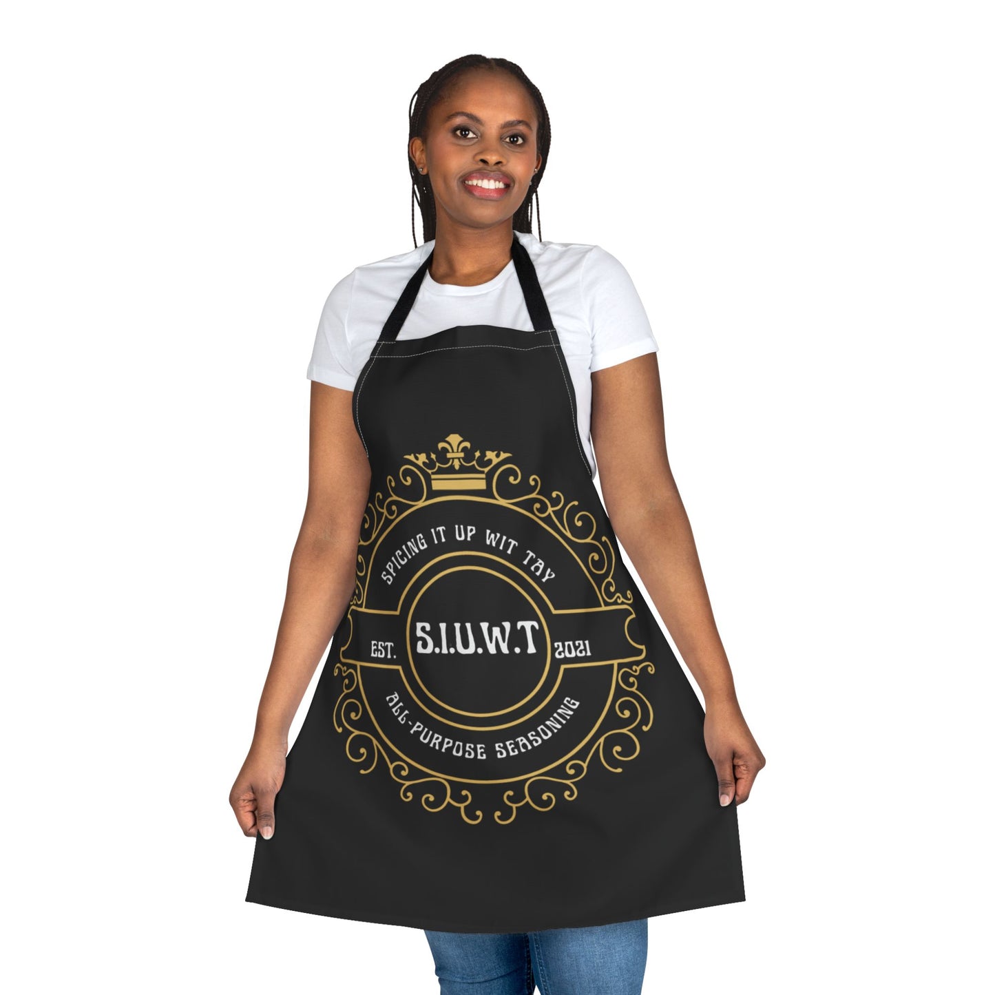 Apron — SIUWT Gold Crest All-Purpose Cooking Apron ("Spicing It Up Wit Tay")
